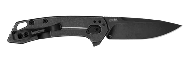 Kershaw Radar, Black Oxide Blackwash, 8Cr13MoV SS Blade, Stainless Steel Handle, Includes Pocket Clip