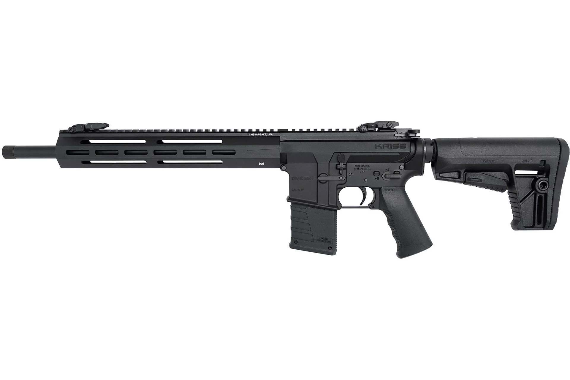 Kriss USA DMK22C 22LR 16" Matte Black Ambi Rifle - 10Rd, 2 Mags - DM22-CBL11