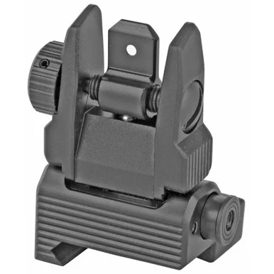 Leapers, Inc. UTG ACCU-SYNC AR15 Flip Rear Sight, Black, Spring-loaded Posi-lock