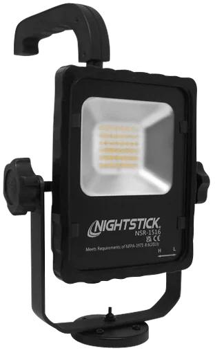 Nightstick NSR1516 Rechargeable LED Scene Light with Magnetic Base, Black