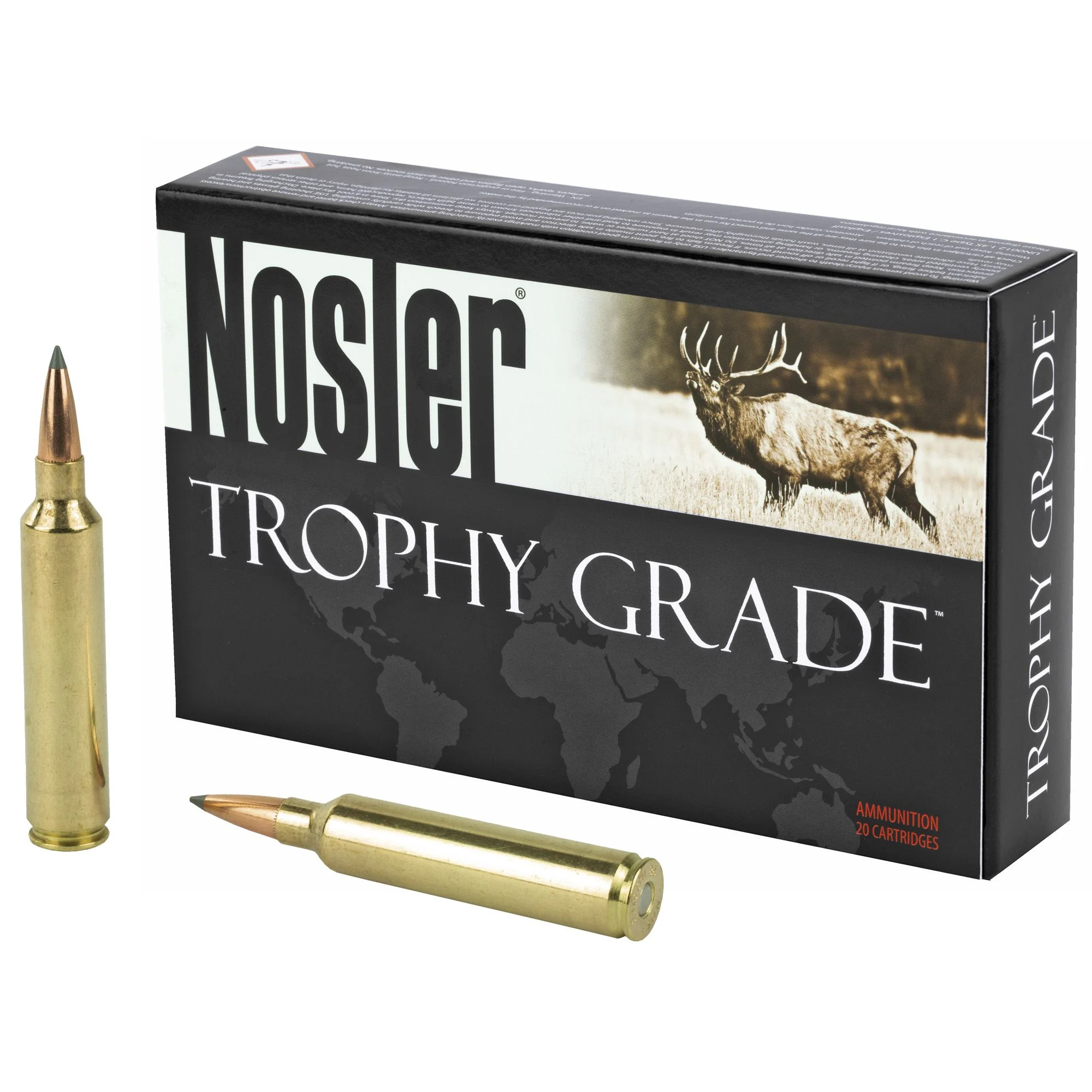 NOSLER Trophy Long Range 28 Nosler 175 Grain AccuBond Shotgun Ammo - 20 Rounds - NOS60155