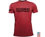 Oscar Mike Men's Logo Tee Heather Red