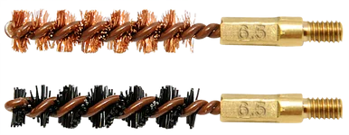 Otis FG265NB Bore Brush Set, 6.5mm/264/260 Cal, 8-32" Thread, 2" Long, Bronze/Nylon Bristles, 2 Per Pkg