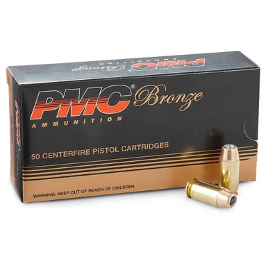 PMC Bronze 45 Auto 185gr Jacketed Hollow Point 50rd/Box Handgun Ammo (45B)