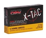 PMC X-Tac 5.56x45mm NATO Ammo 62 Grain Green Tip Full Metal Jacket - 556K