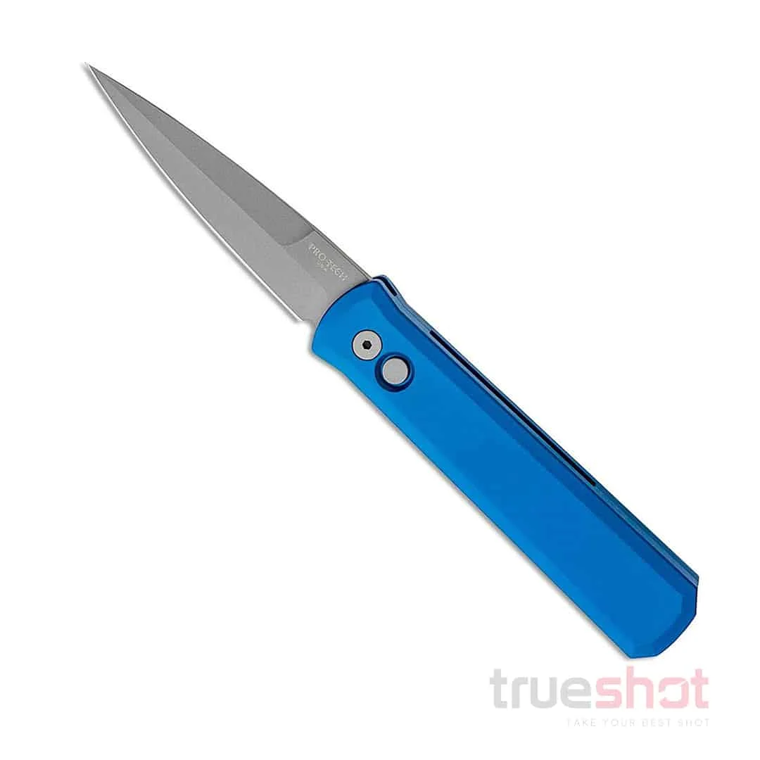 Pro-Tech - Godfather - Blue - Bead Blast - 154CM - 4"