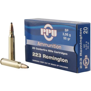 Prvi Partisan 223 REM 55GR SP, 20 Rounds, Brass