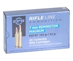 Prvi Partizan 7mm Remington Magnum Ammo 140 Grain Pointed Soft Point - PP7RM1