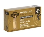 Prvi Partizan Match 308 Winchester Ammo 168 Grain Hollow Point Boat Tail - PPM3082