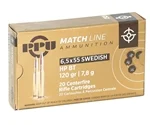 Prvi Partizan Match 6.5x55mm Swedish Mauser Ammo 120 Grain Hollow Point Boat Tail - PPM6