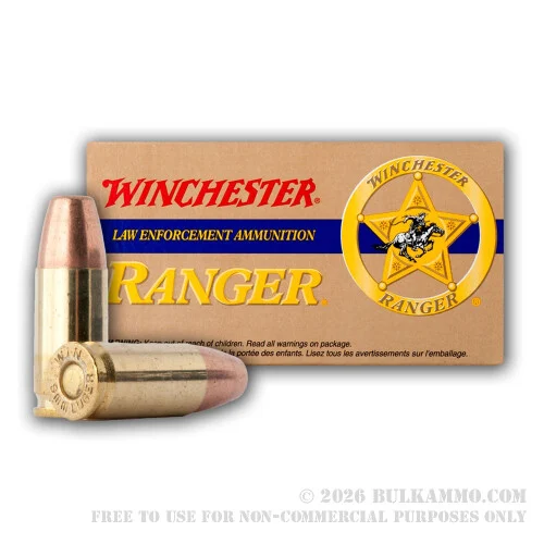 500Rounds of 9mm Ammo by Winchester - 124gr FMJ