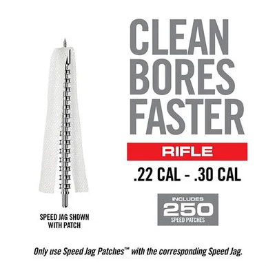 Real Avid Bore-Max Speed Jag Patch Refill Pack, 8" 250CT, Synthetic, No Fraying, No Lint