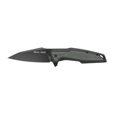 Real Avid RAV-1, Folding Knife, Matte Finish, Green and Black