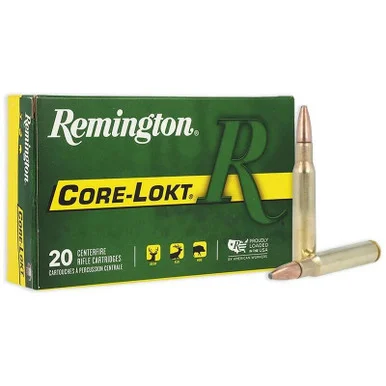 Remington Core-Lokt, .30-06 Springfield, 150 gr PSP, 2910 FPS, 20 Rds