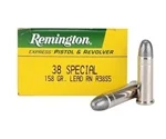 Remington Express 38 Special Ammo 158 Grain Lead Round Nose - R38S5