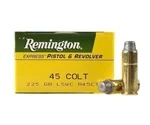 Remington Express 45 Long Colt Ammo 225 Grain Lead Semi-Wadcutter