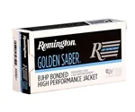 Remington Golden Saber Bonded 9mm Ammo 147 Grain Bonded Brass Jacketed Hollow Point - GSB9MMC