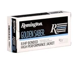 Remington Golden Saber Bonded 9mm Luger +P Ammo 124 Grain Brass Jacketed Hollow Point - GSB9MMD