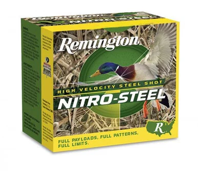 Remington Nitro Steel Shotshell, 16 Gauge, 2-3/4" Length, 25 Rds, Zinc-Plated