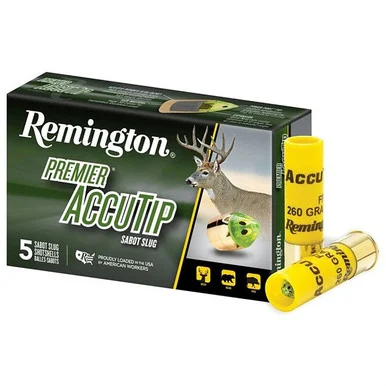 Remington Premier AccuTip 20 Gauge, 3" 260 Grain Sabot Slug, 5 Rounds