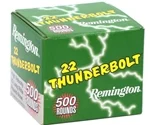 Remington Thunderbolt 22 Long Rifle Ammo 40 Grain Lead Round Nose Bulk - TB-22B