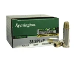 Remington Ultimate Defense Compact 38 Special +P Ammo 125 Grain Brass Jacketed Hollow Point - CHD38SBN