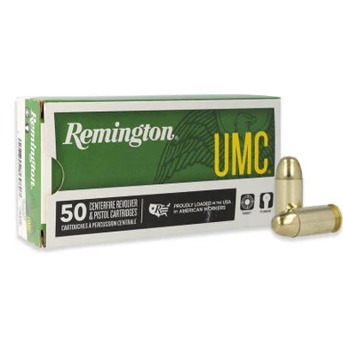 Remington UMC Handgun Ammunition, .45 ACP, 185 gr FMJ, 50 Rds