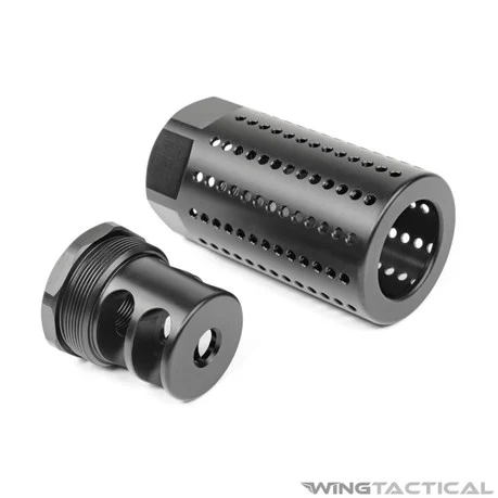 Rex Silentium MG Black Shroud .308 Muzzle Device Set
