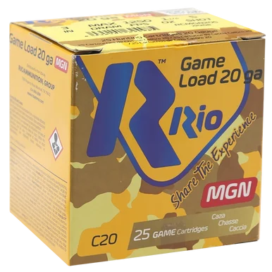 Rio Ammunition RC20MGN5 Game Load, 20 Gauge, 3" Shell, 25 Rds, Hunting