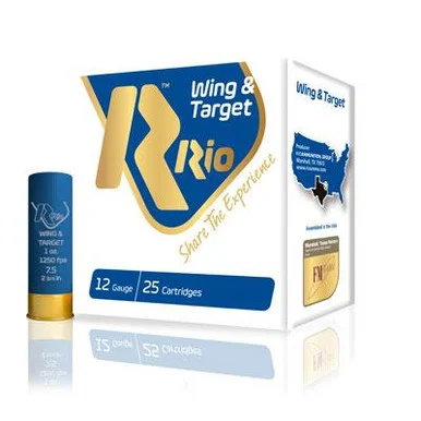 RIO Ammunition Rio Wing & Target Shotshells, 12GA, 2-3/4" Barrel, 25 Rds, Lead