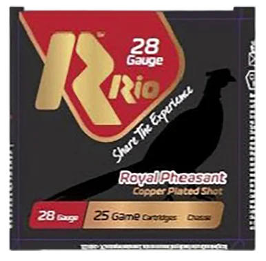 Rio Ammunition RPC285 Royal Pheasant, 28 Gauge, Copper-Plated 5 Shot, 2.75" Shells
