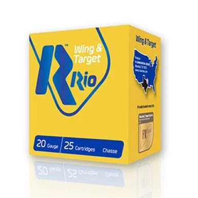 RIO Ammunition Wing & Target Shotshells, 20 Gauge, 25 Rds, Plastic