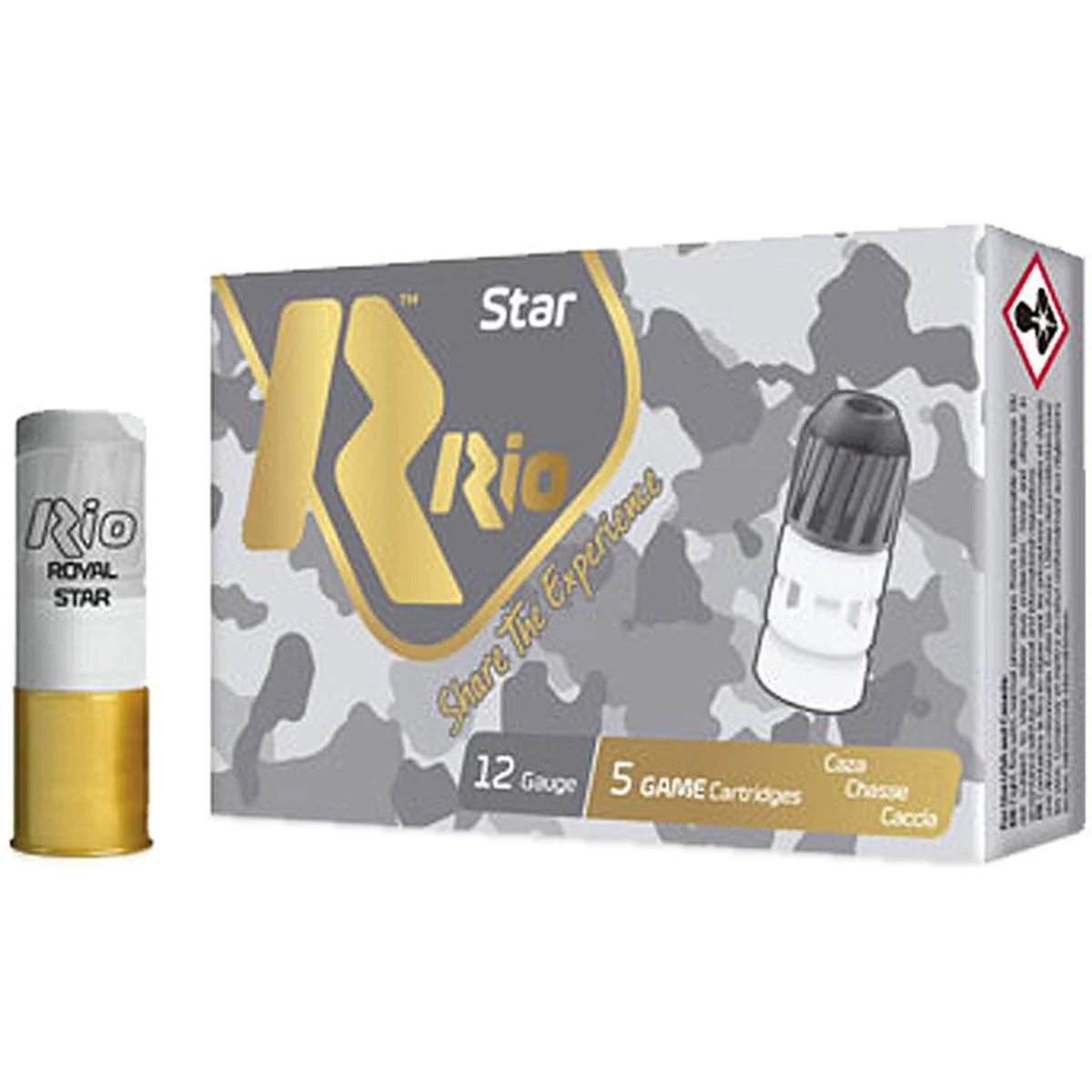 Rio Royal Star 12 Ga 2.75" Slug 1 1/8oz Star Shot Shotgun Ammo - 5 Rounds - RSL12