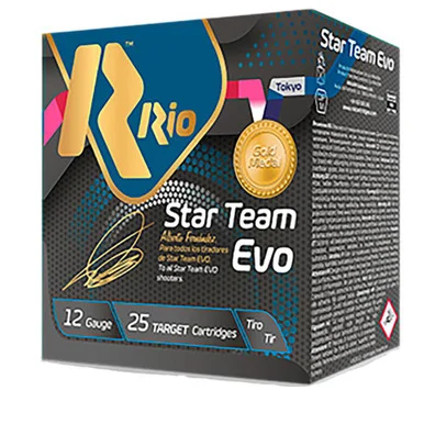 Rio Star Team Evo Spreader 32 Shotshells, 12ga, 2-3/4" 1-1/8oz, 25 Rds, #8.5, 1,250 FPS
