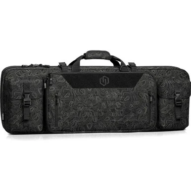Savior Equipment x TAM Urban Warfare Double Rifle Bag, 42", Black, Laminated Front Pocket Fabric