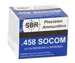 SBR 458 SOCOM Ammo 300 Grain Jacketed Hollow Point - SL45813