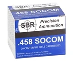 SBR 458 SOCOM Subsonic Ammo 550 Grain Full Metal Jacket - SL45858
