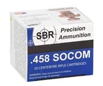 SBR LaserMatch Tracer 458 SOCOM Ammo 350 Grain Full Metal Jacket SRVT