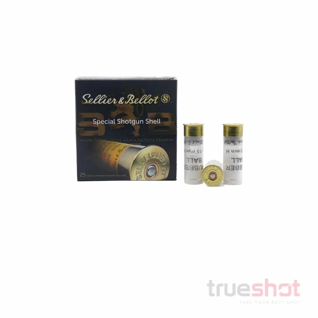 Sellier & Bellot - 12 Gauge - 2 Rubber Balls - 2.75" - 1/8 Oz. -919 FPS