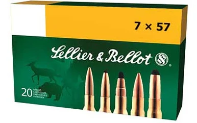 SELLIER & BELLOT 7x57mm 140 Grain SP Ammo, 20 Round Box (SB757B)