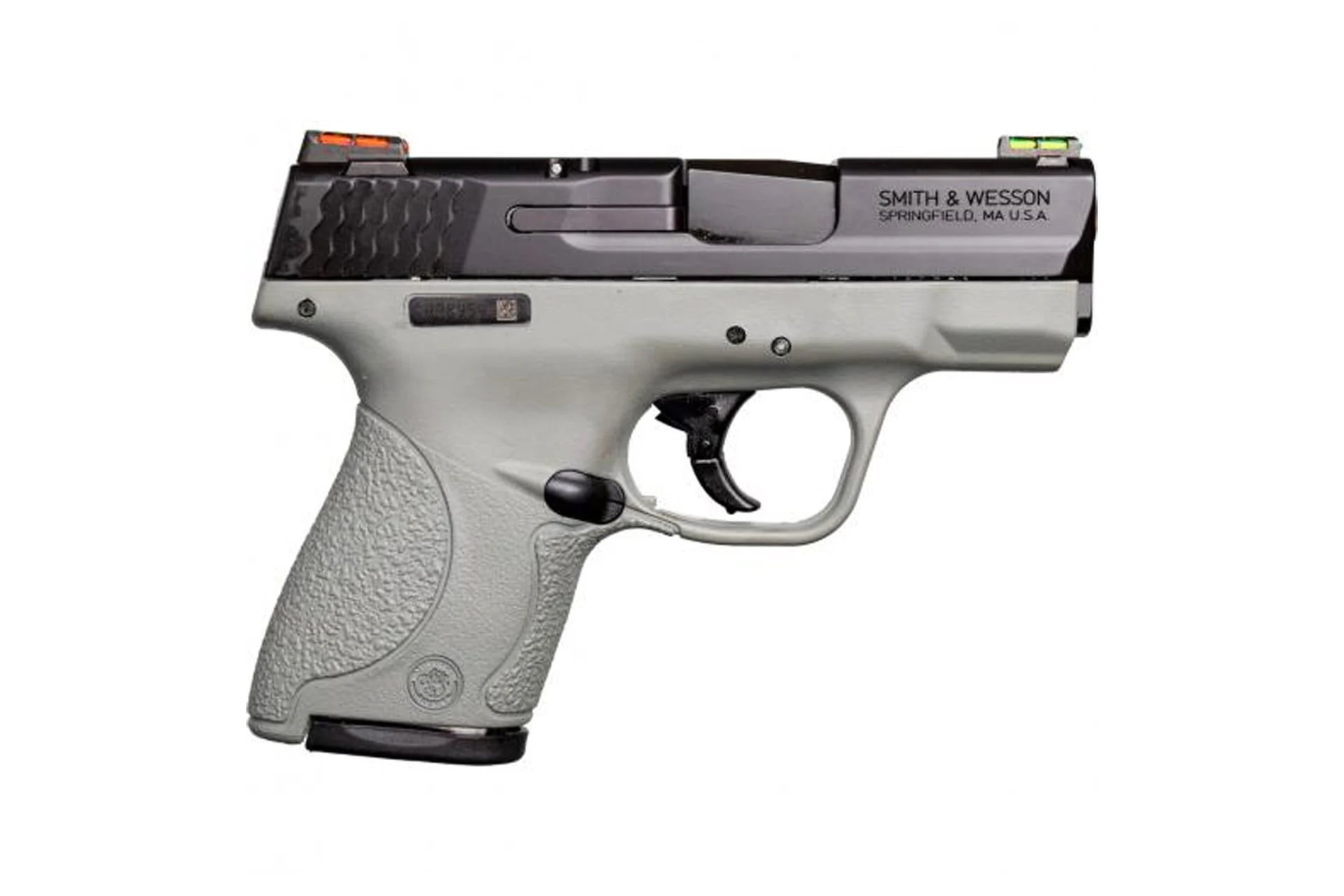 S&W M&P Shield CA 9mm Hi Viz Sights Pistol, Grey Frame - 13692