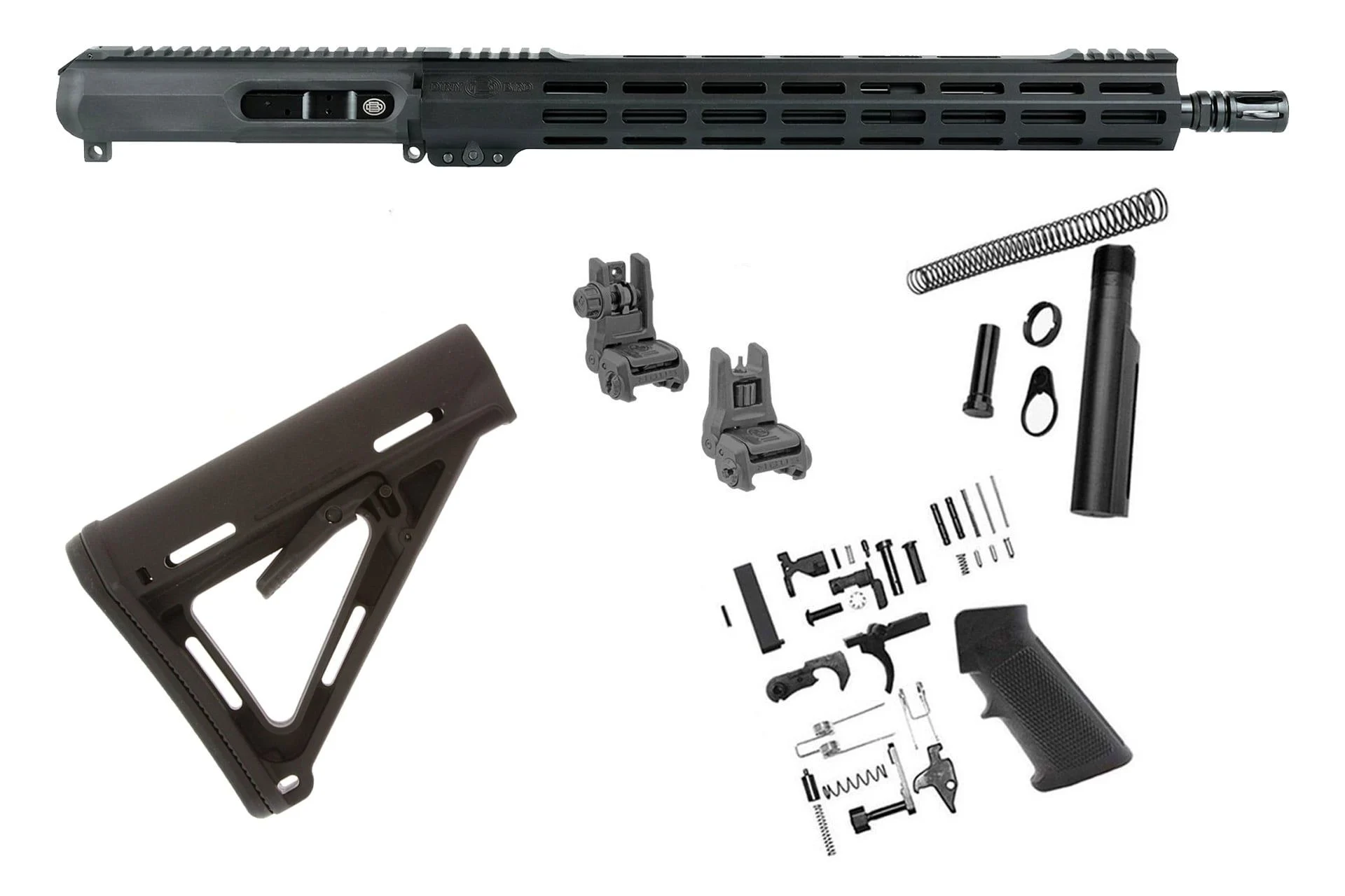 Dirty Bird 16" Side-Charging 5.56 NATO Govt M-LOK Rifle Kit w/ MBUS Sight Sets