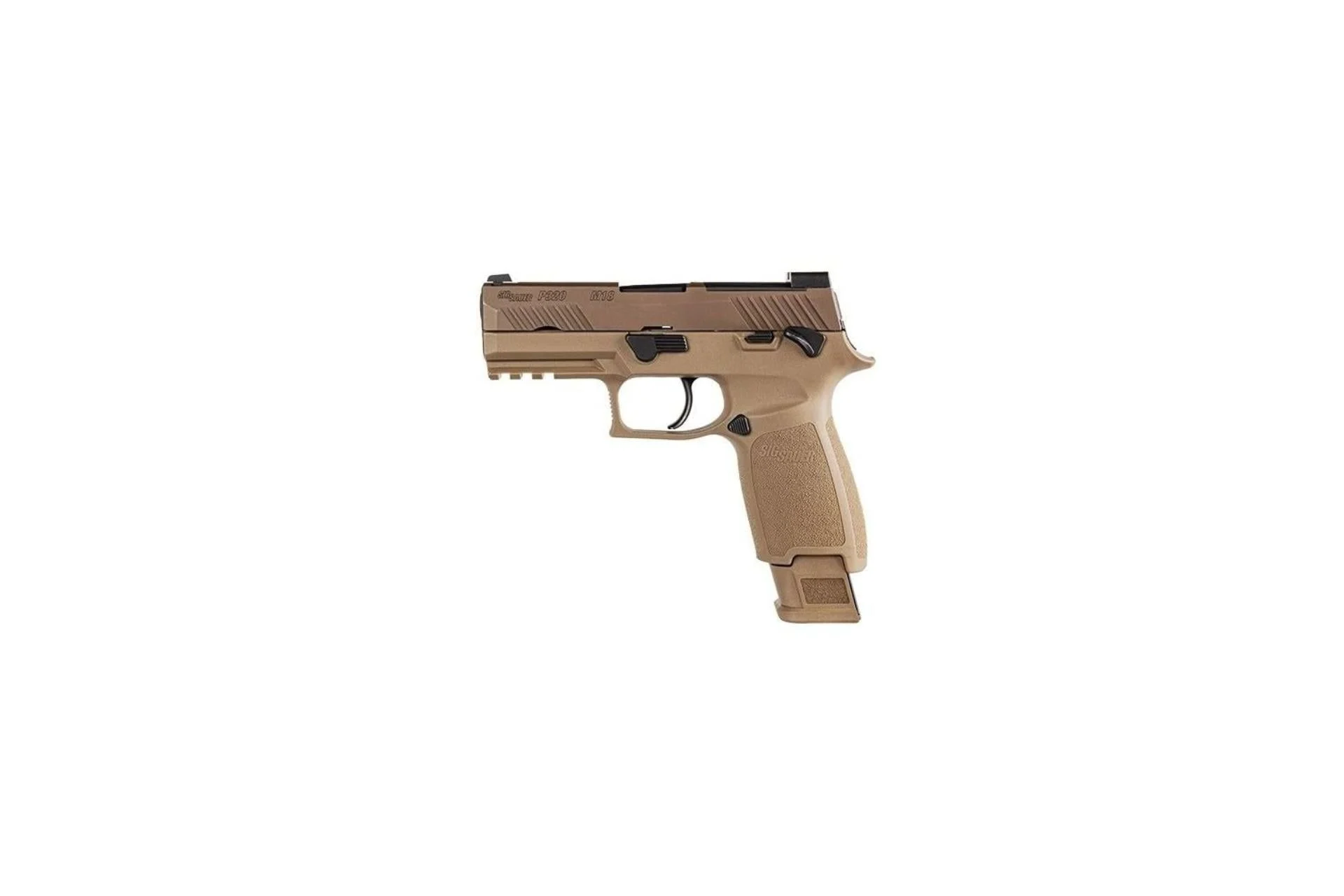 SIG P320 M18 MS 3.9" 9MM 21RD Compact Semi-Auto Pistol - Coyote - 320CA-9-M18-MS