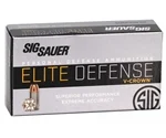 Sig Sauer Elite V-Crown 9mm Ammo 147 Grain Jacketed Hollow Point - E9MMA3-50