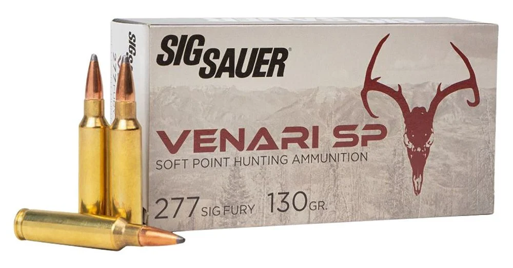Sig Sauer V277SFSP130-20 Venari 277 Sig Fury 130 gr 2710 fps Soft Point (SP) Rifle Ammo - 200 Rounds - V277SFSP130-20