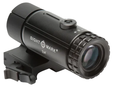 Sightmark SM19063 T-3 Magnifier, 3X Power, Flip-to-Side Mount, Matte Black