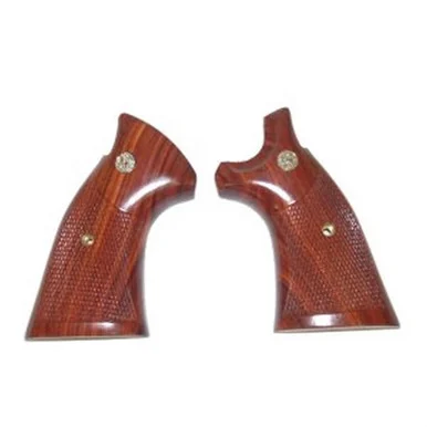 Smith & Wesson K/L Frame Square Checkered Grips, Wood, Brown