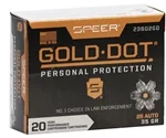 Speer Gold Dot 25 AUTO Ammo 35 Grain Jacketed Hollow Point - 23602GD