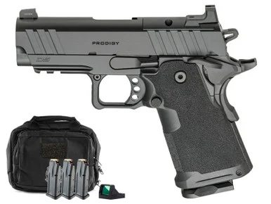 Springfield Armory 1911 DS Prodigy AOS, 9MM, 3.50" Barrel, 15 Rds, Black Cerakote