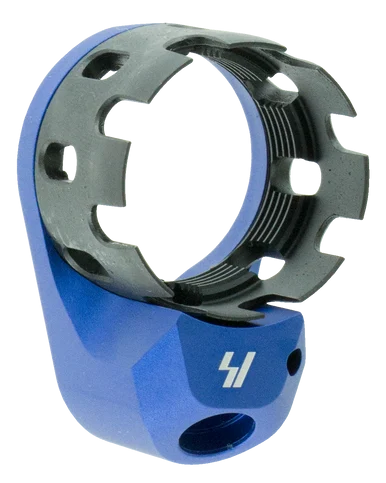 Strike ARECN&EEPBLU, Castle Nut and Extended End Plate, Blue Hardcoat Anodized